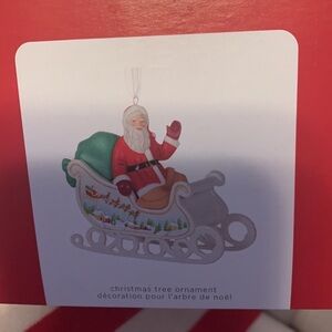 Hallmark keepsake ornament club Santa’s sleigh 2021 NIB